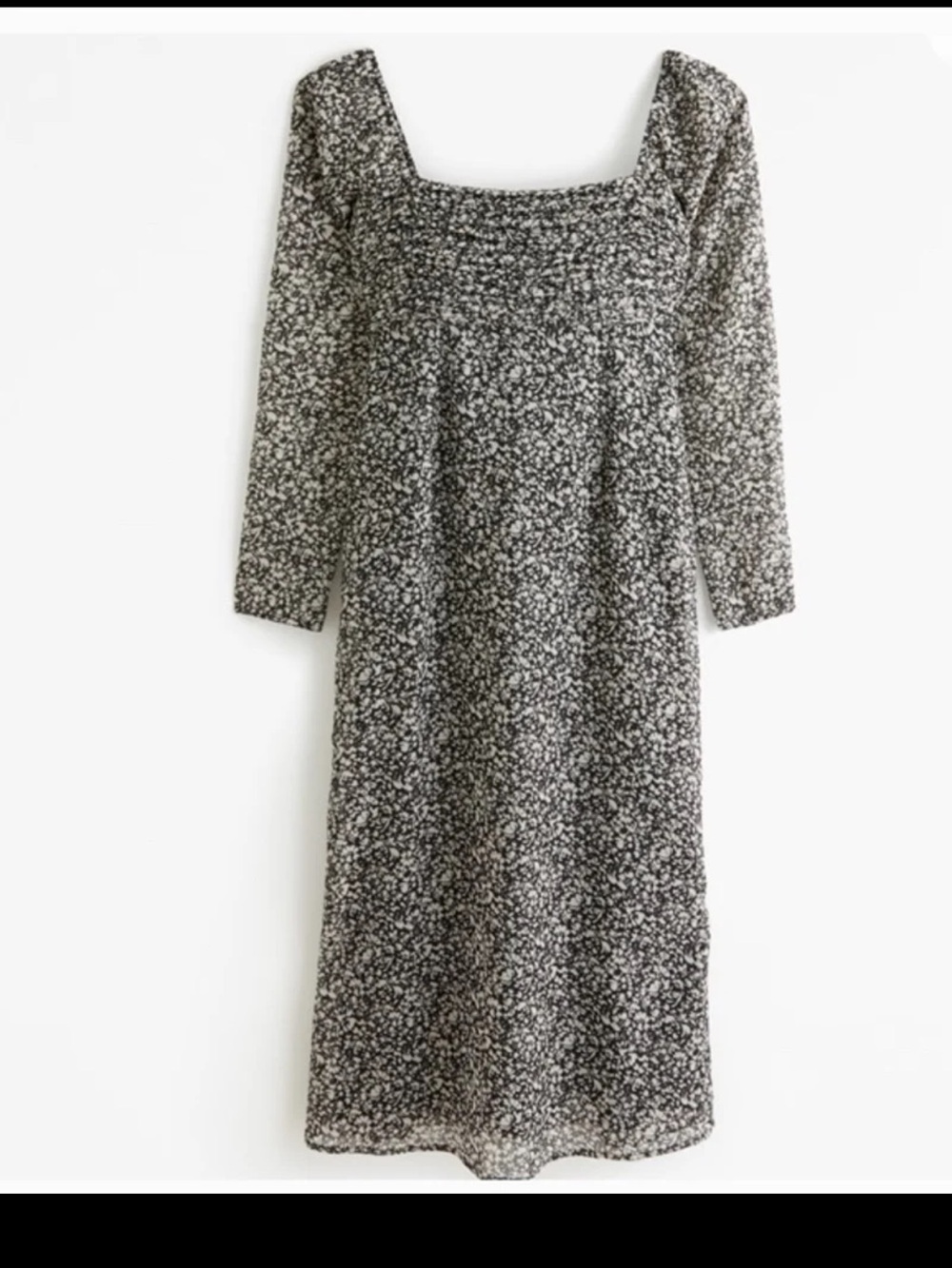 Abercrombie & Fitch Emerson Chiffon Long-Sleeve Midi Dress size Small - Picture 3 of 12